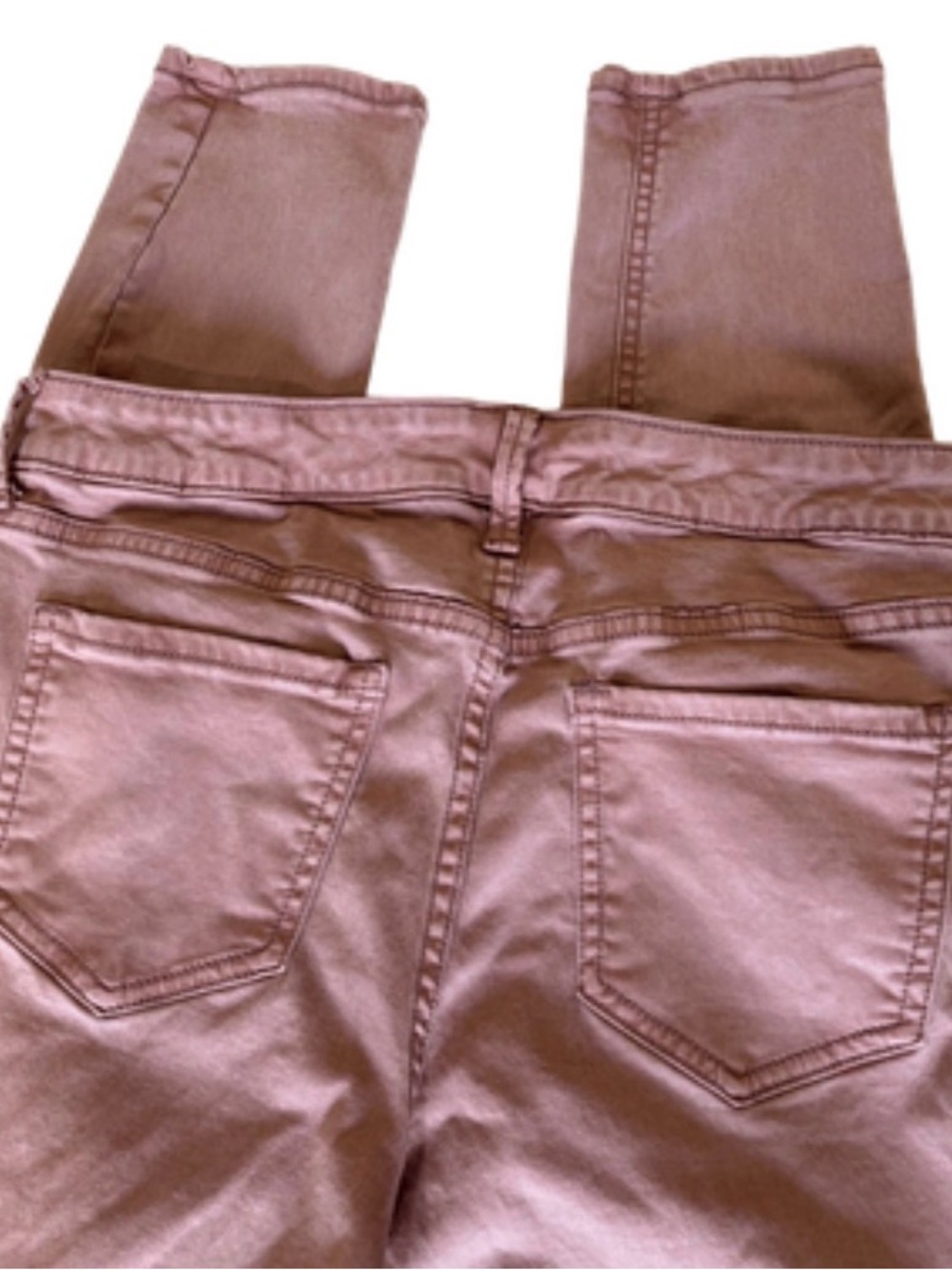 Old Navy Rockstar Super Skinny Mid-Rise Jeans Size 10 | Mauve Pink Stretch - Picture 2 of 3